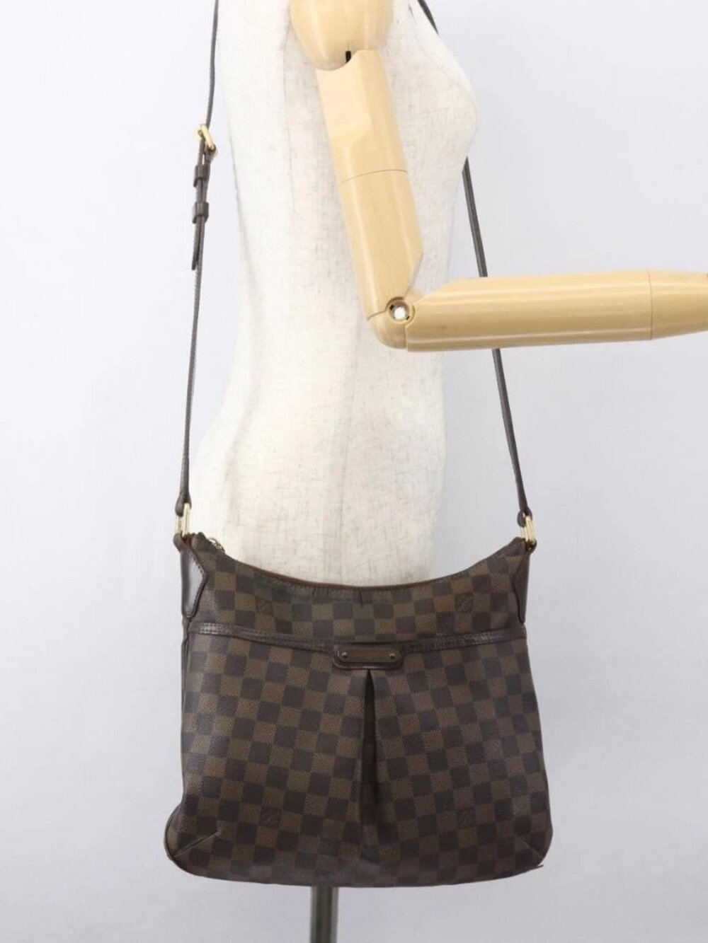 LOUIS VUITTON Damier Ebene Bloomsbury PM Shoulder Bag N42251 LV Auth 160024